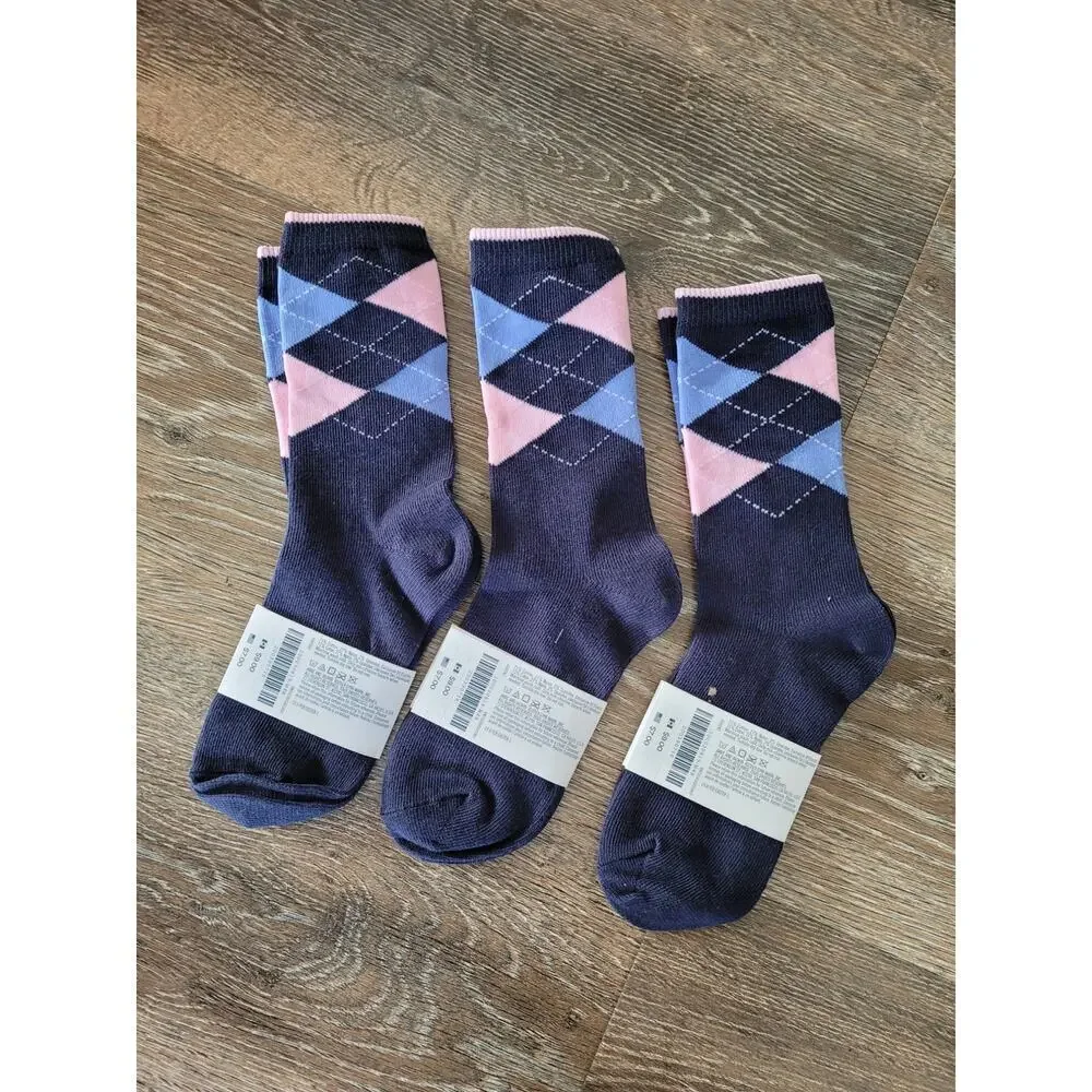Janie and Jack Boys Argyle‎ Socks set of 3 NEW size 4-5 #8